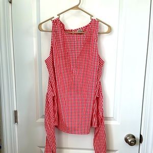 Waist gingham shirt